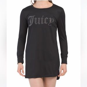 Juicy Couture Rhinestone Logo Long Sleeve Nightshirt Sleepwear